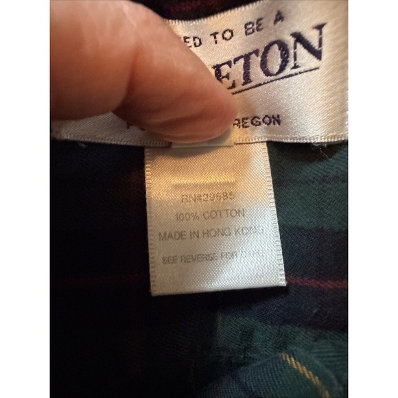 Pendleton Women's Green Plaid Long Sleeve Button Up Shirt Sz 8 - Picture 4 of 7